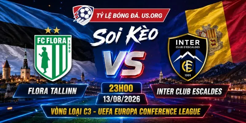 Soi Kèo Flora Tallinn Vs Inter Club Escaldes 23H00 Ngày 13/08/2026 - Vòng Loại C3